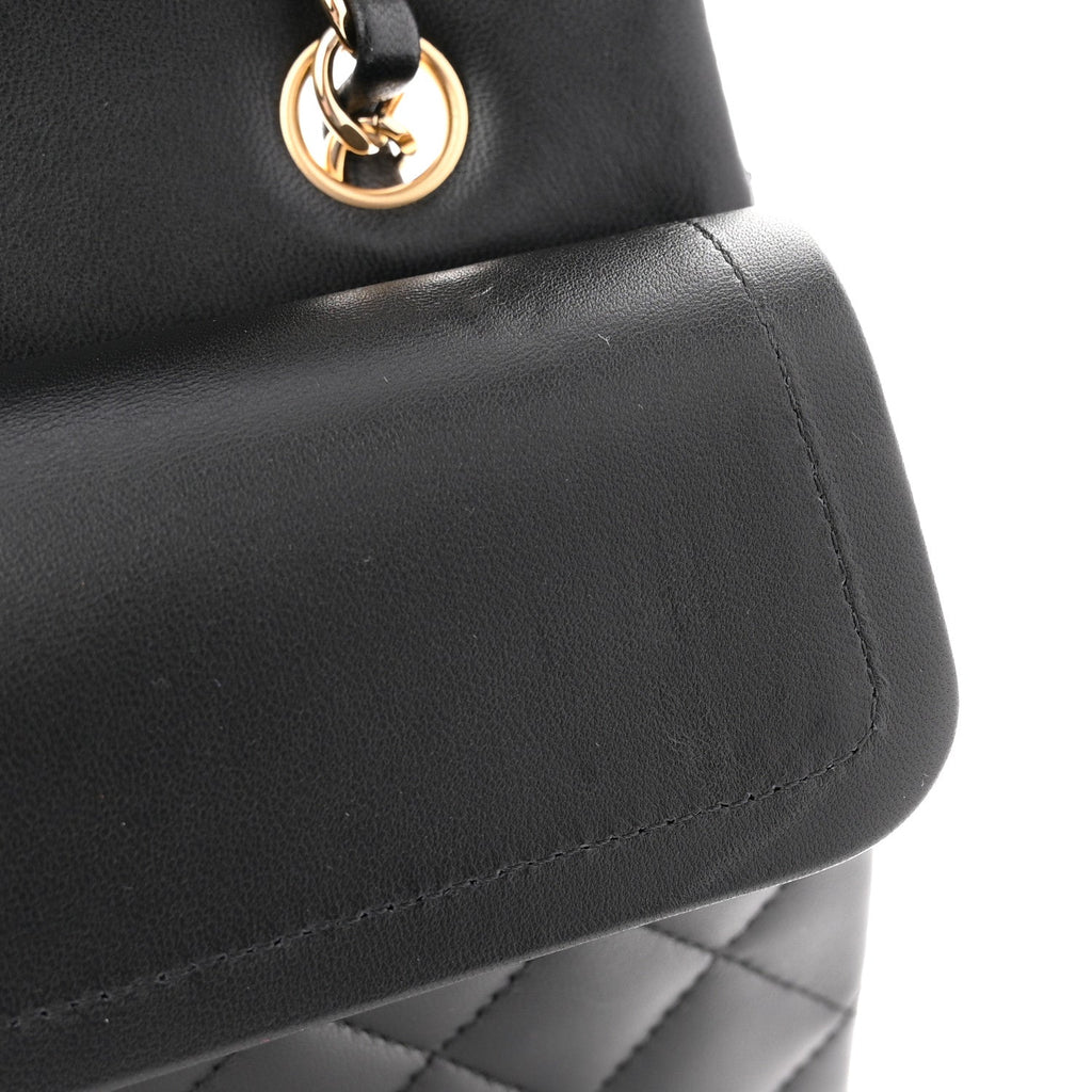 Chanel Lambskin Quilted Small Double Flap Black