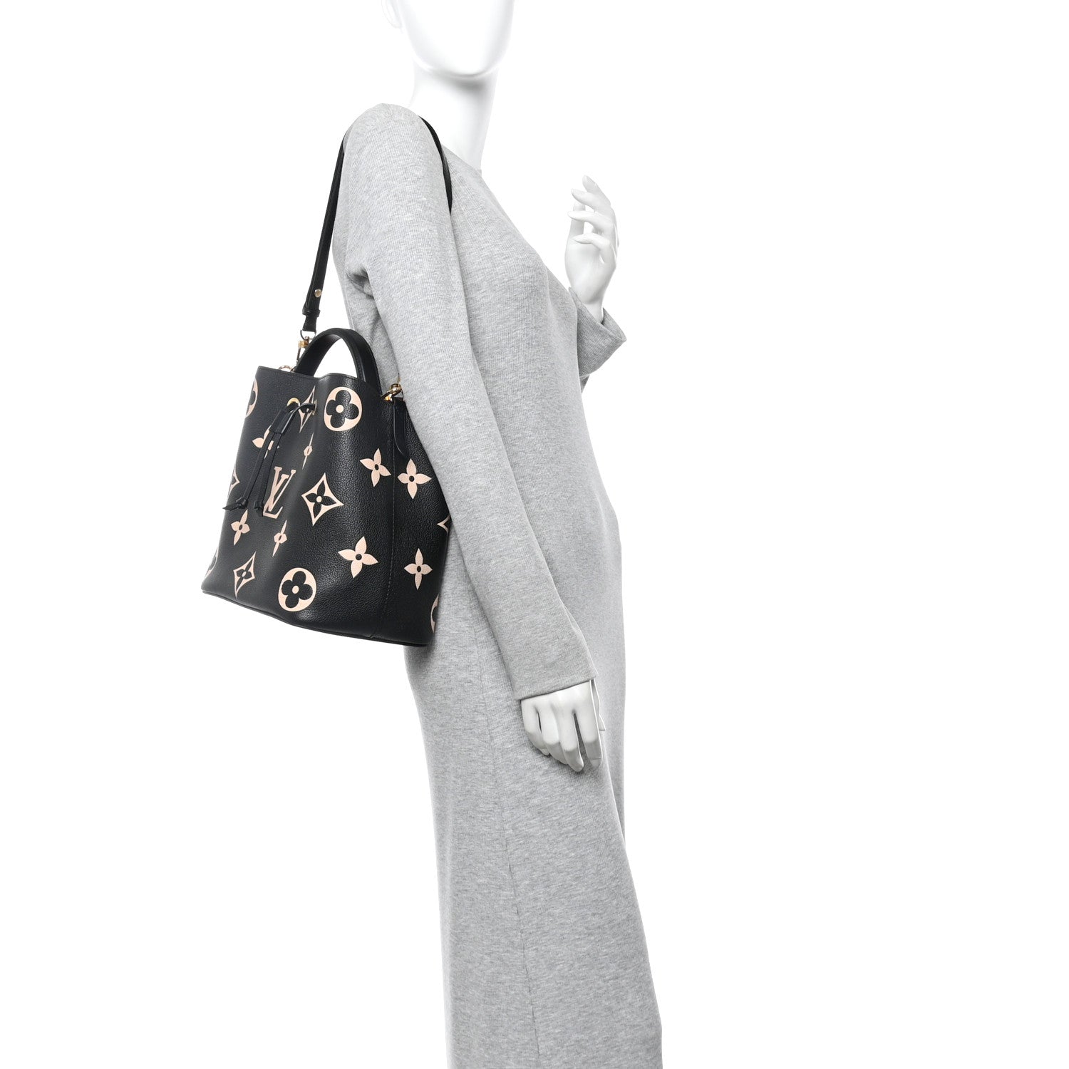 Louis Vuitton Empreinte Monogram Giant Neonoe MM Black Beige