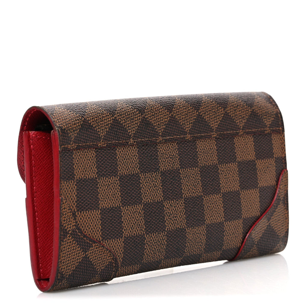 Louis Vuitton Monogram Emilie Wallet Red