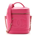 Chanel Lambskin Timeless Vanity Cosmetic Case Pink