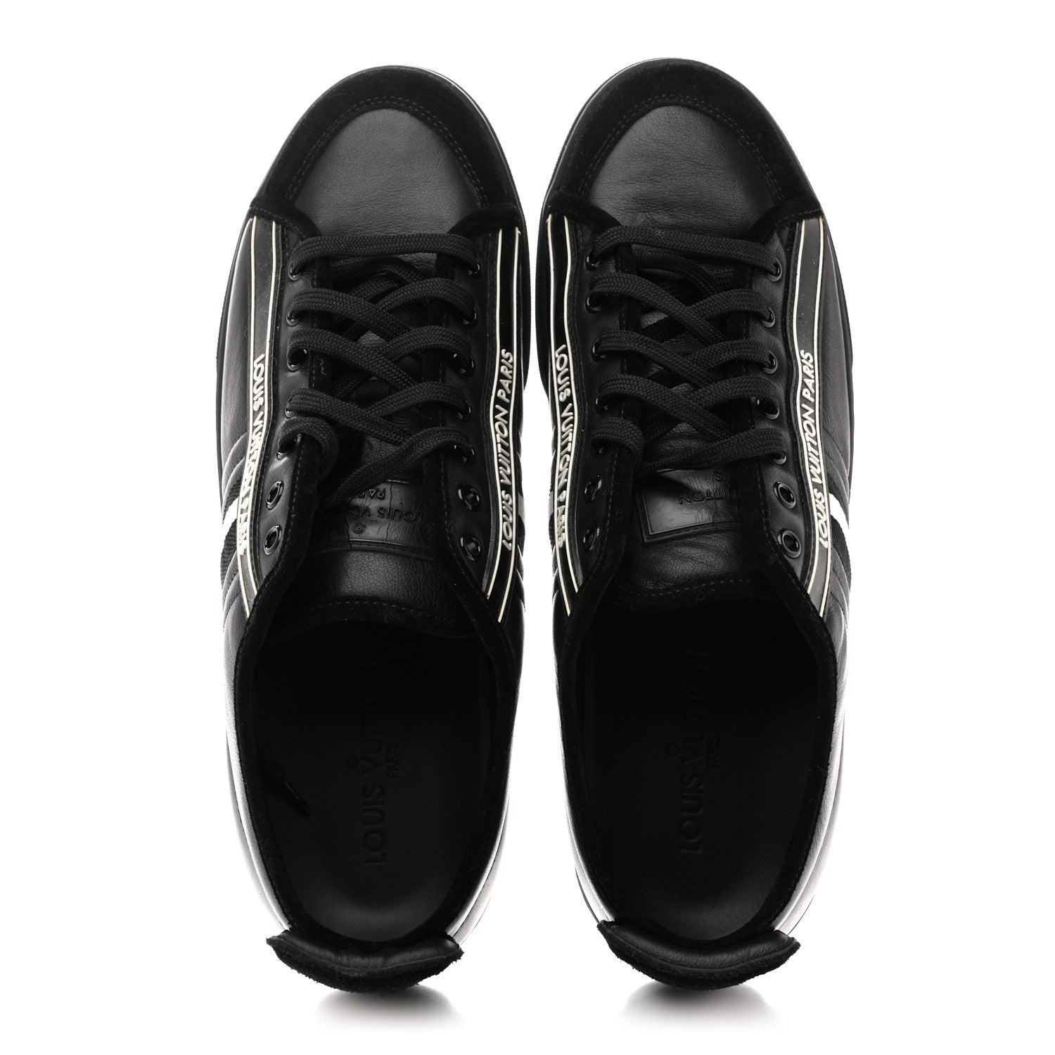 Louis Vuitton Calfskin Mens Cosmos Sneakers 8 Black