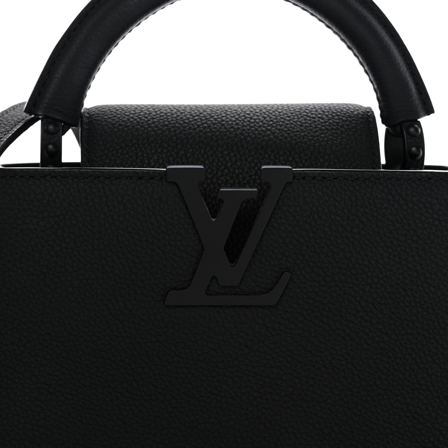 Louis Vuitton Matte Taurillon Capucines East West Mini All Black