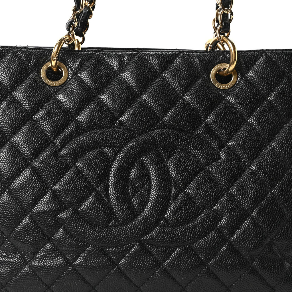 Chanel Caviar Quilted Grand Shopping Tote GST Black