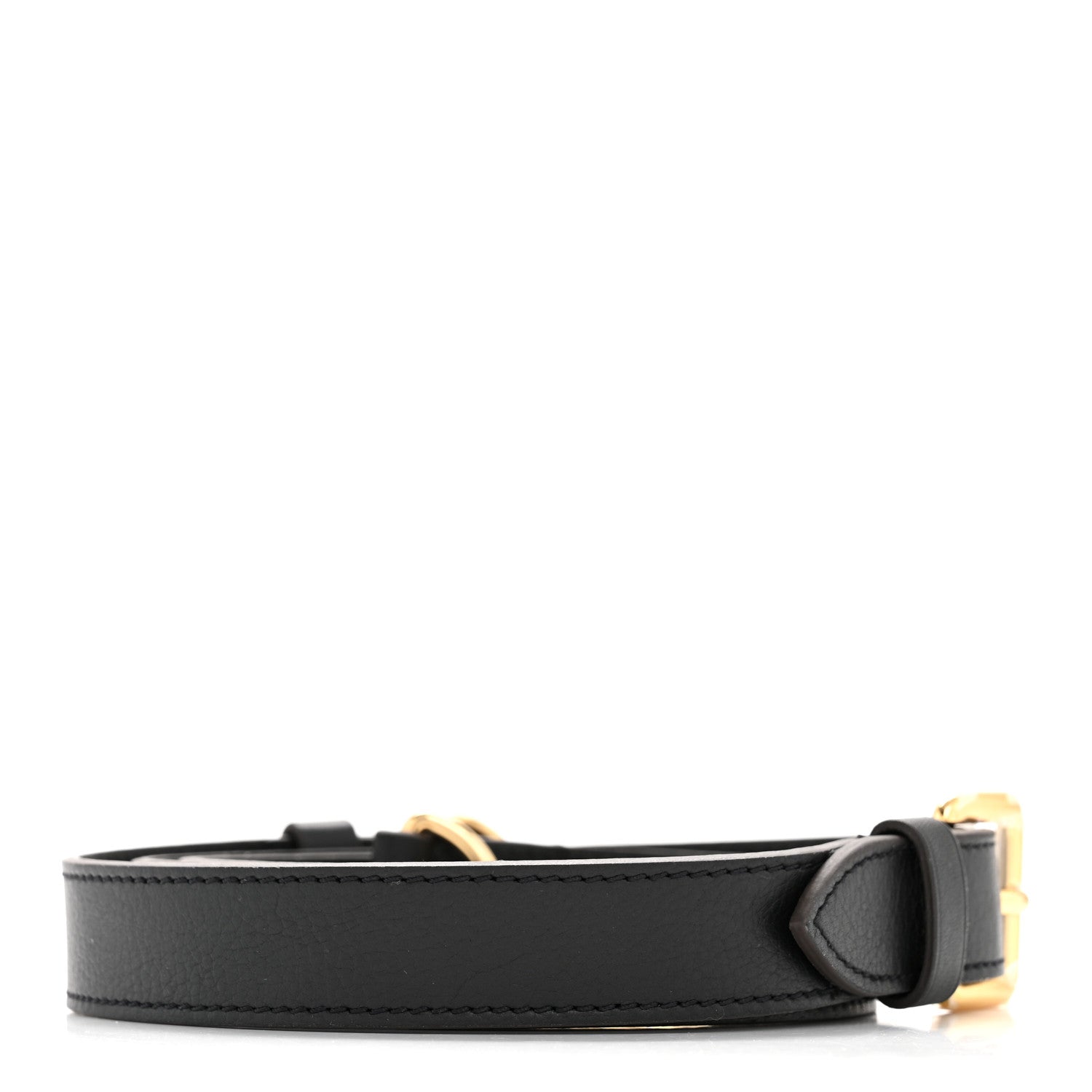 Louis Vuitton Grained Calfskin Adjustable Shoulder Strap Black