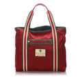 Pre-Loved Gucci Red Nylon Fabric Tote Bag Italy