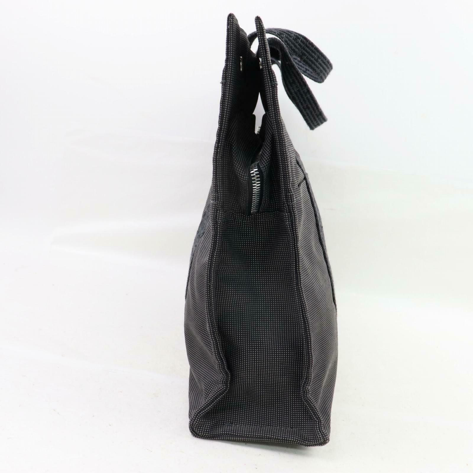 Indistinguishable  Hermes Tote Bag Gray Canvas (SHC1-14686)
