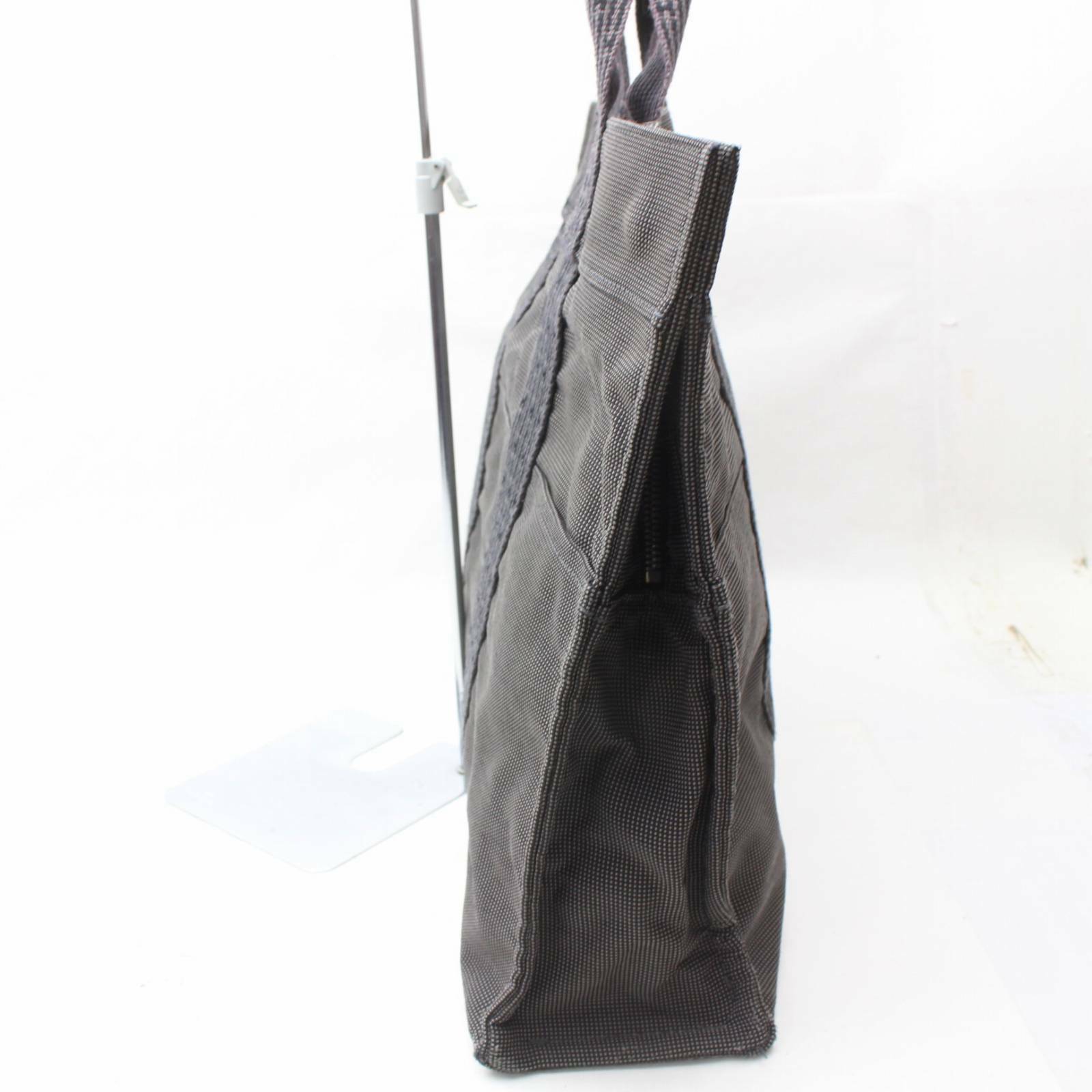 Indistinguishable  Hermes Tote Bag Herline Gray Canvas (SHC7-10102)