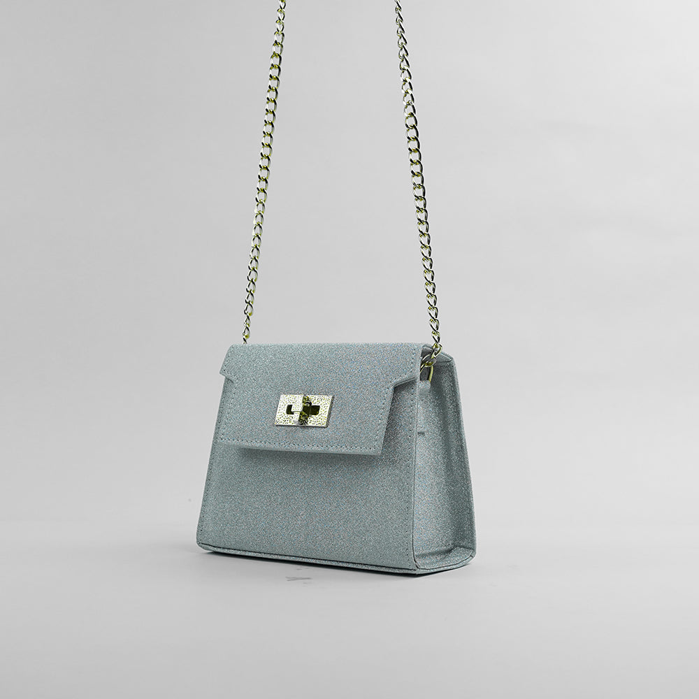 Silver Shimmer Chain Crossbody
