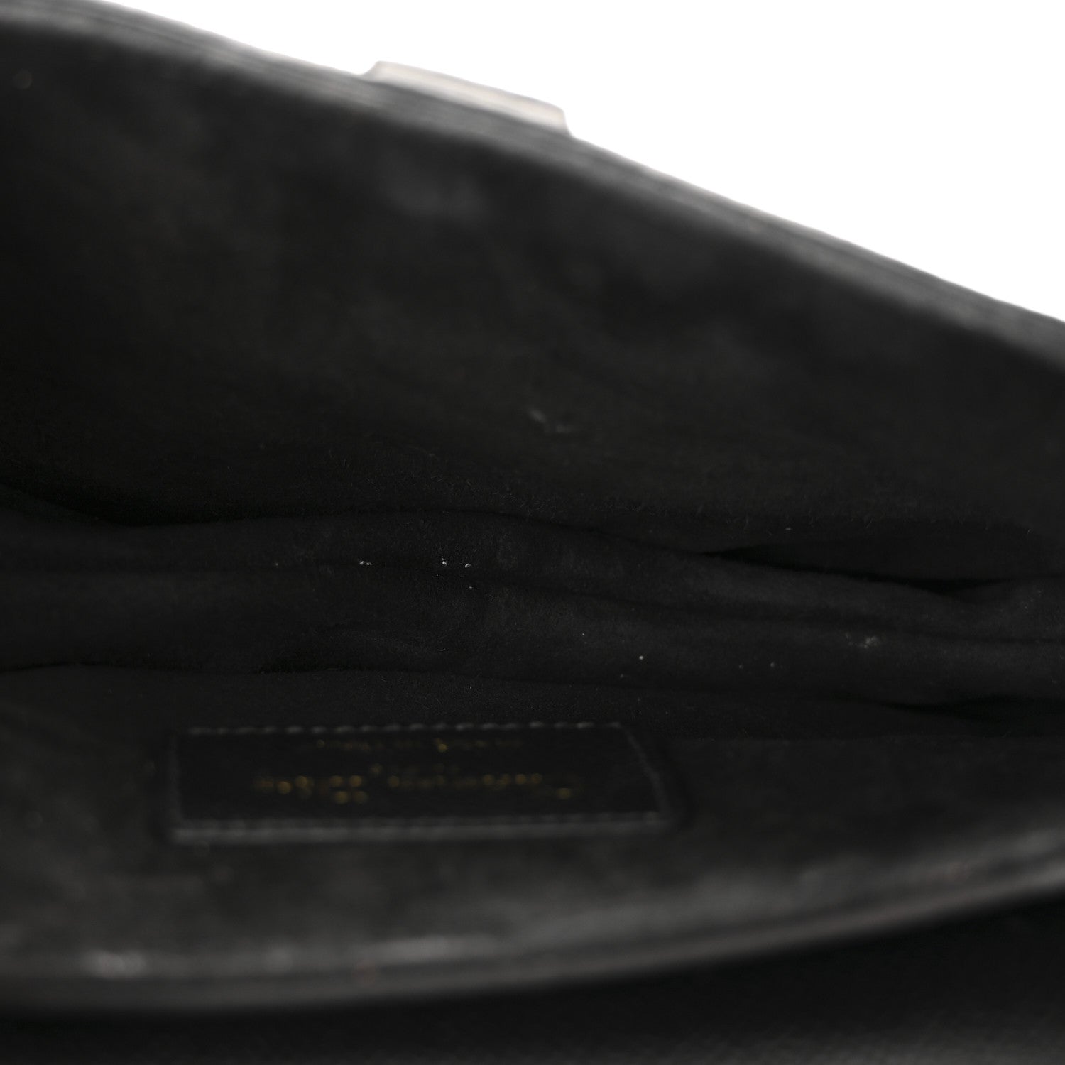 Christian Dior Grained Calfskin Mini Saddle Bag With Strap Black