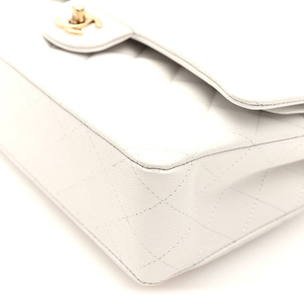 Chanel Caviar Quilted Medium Double Flap White