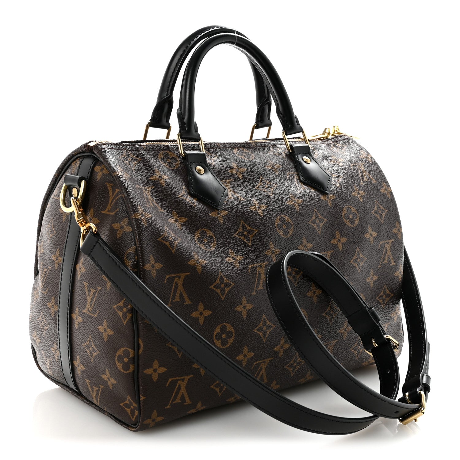 Louis Vuitton Monogram My World Tour Speedy Bandouliere 30 Black