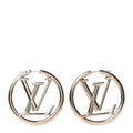 Louis Vuitton Palladium Louise Hoop Earrings Silver
