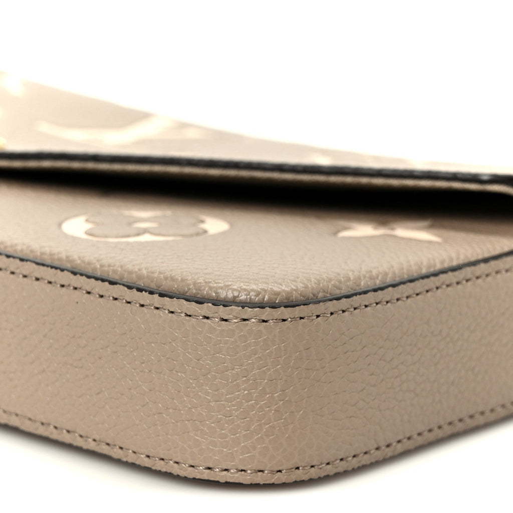 Louis Vuitton Empreinte Monogram Giant Felicie Pochette Tourterelle Creme
