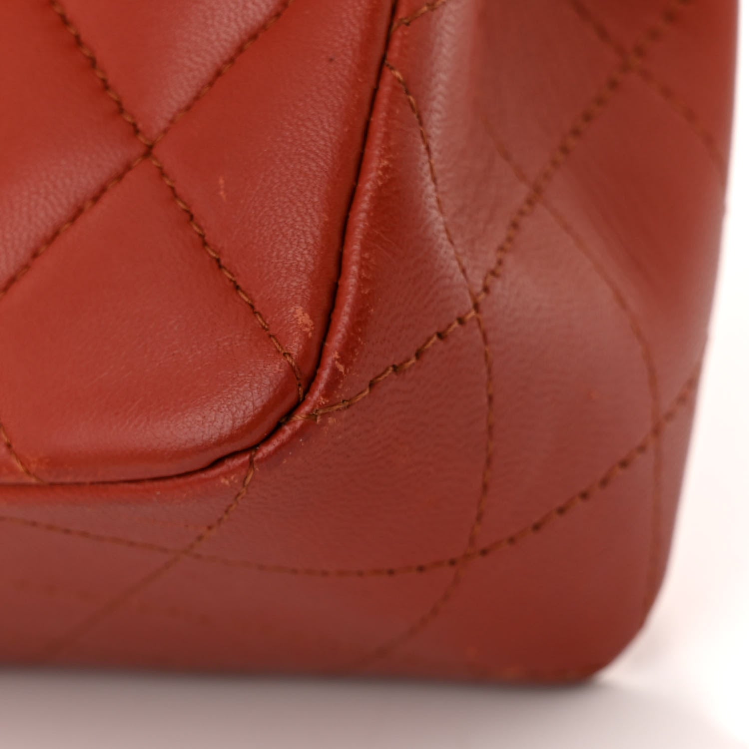 Chanel Lambskin Quilted Small Double Flap Red