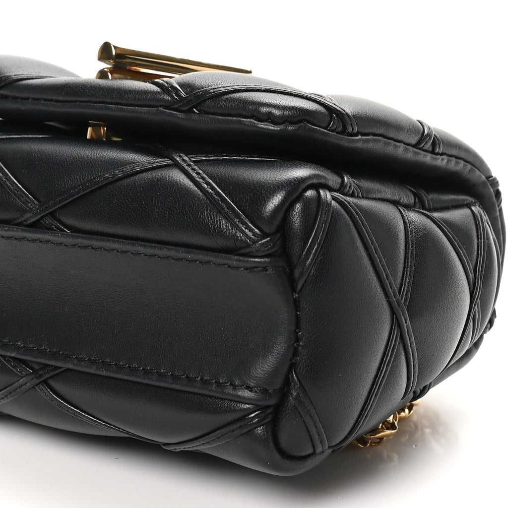Louis Vuitton Lambskin Malletage Pico GO-14 Black