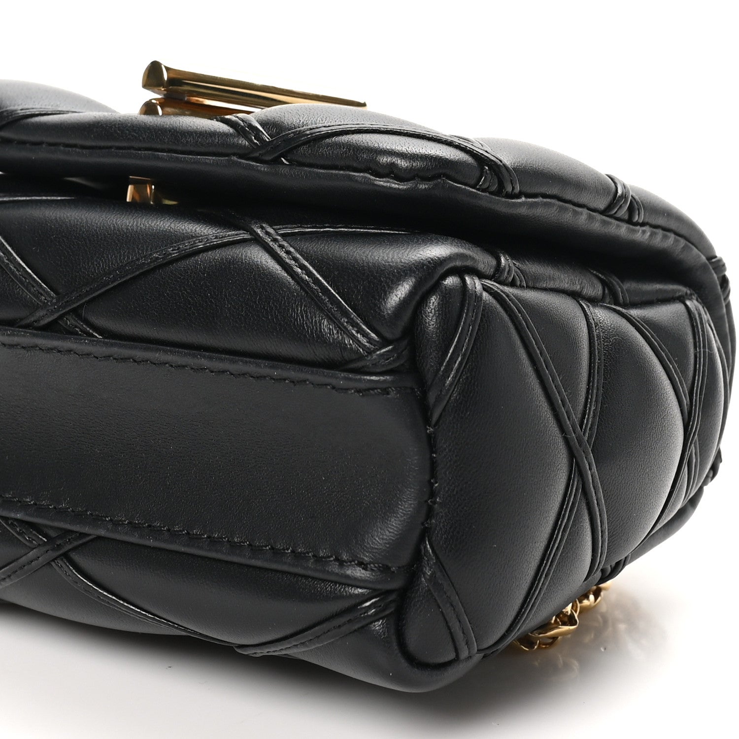 Louis Vuitton Lambskin Malletage Pico GO-14 Black