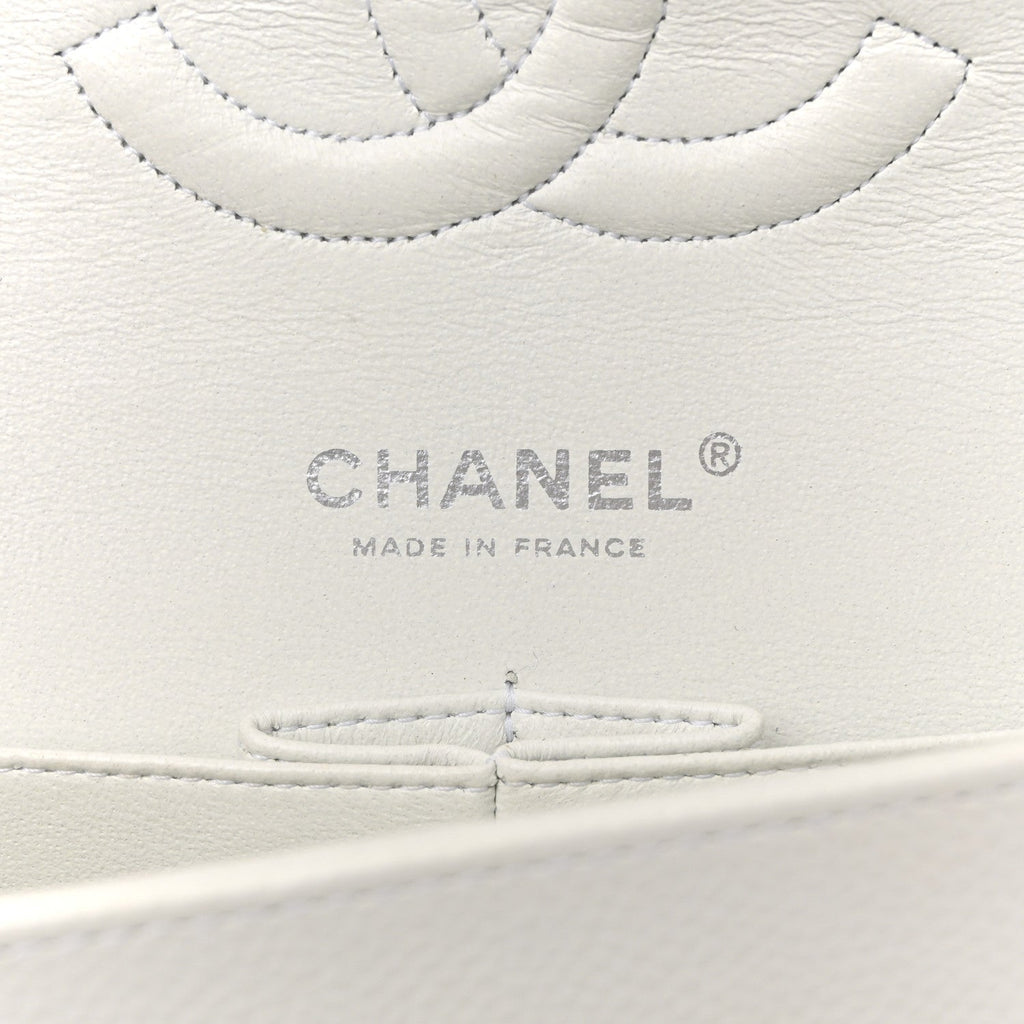 Chanel Caviar Quilted Medium Double Flap White