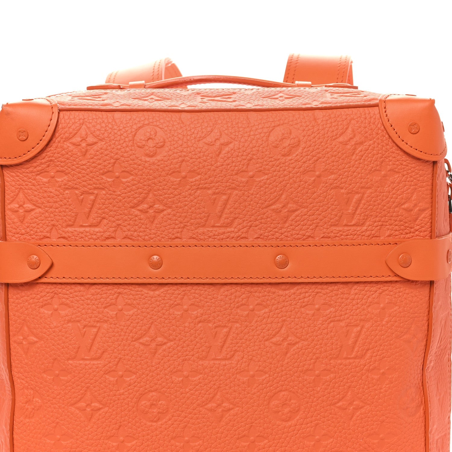 Louis Vuitton Taurillon Empreinte Soft Trunk Backpack PM Orange