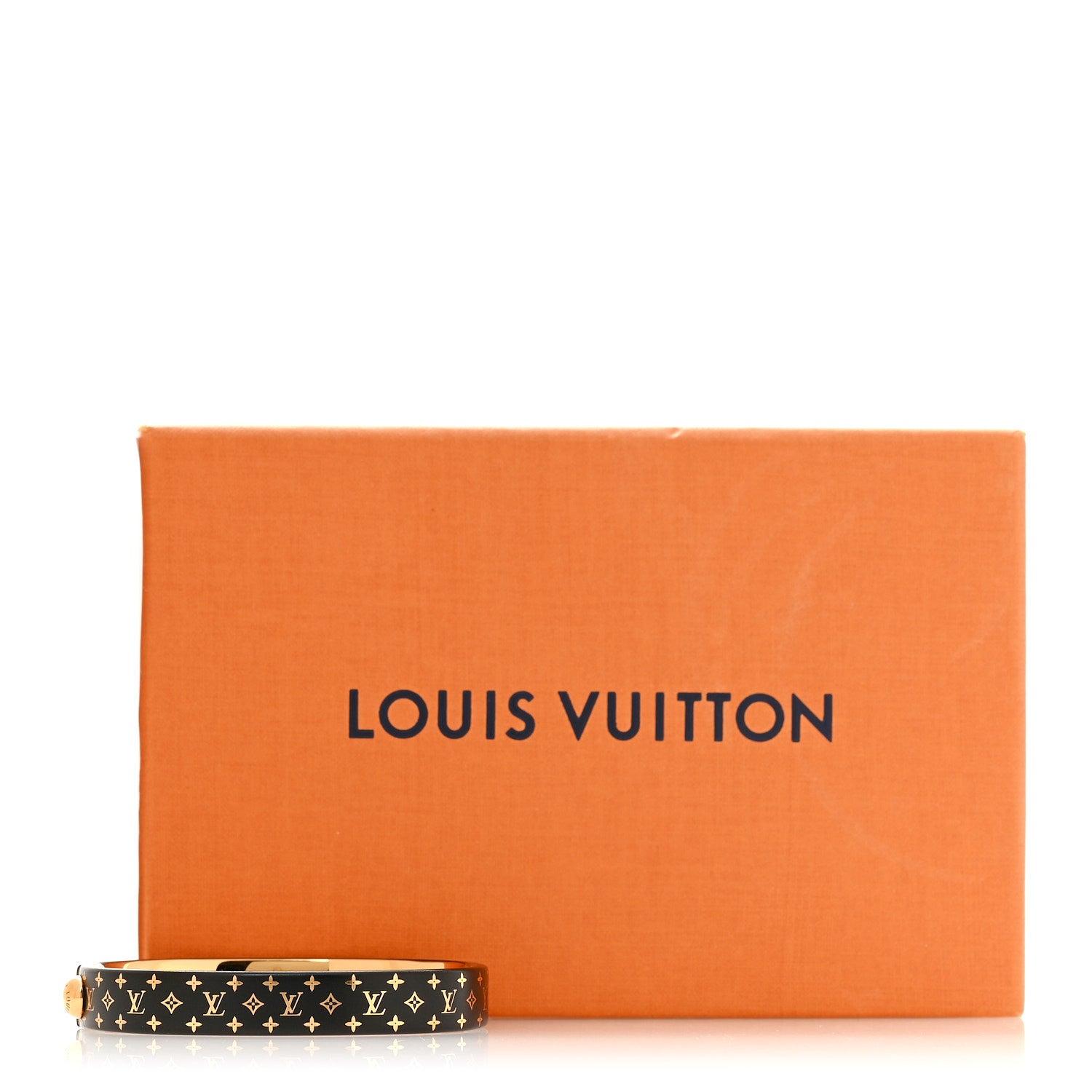 Louis Vuitton Monogram Nanogram Cuff S Black Gold