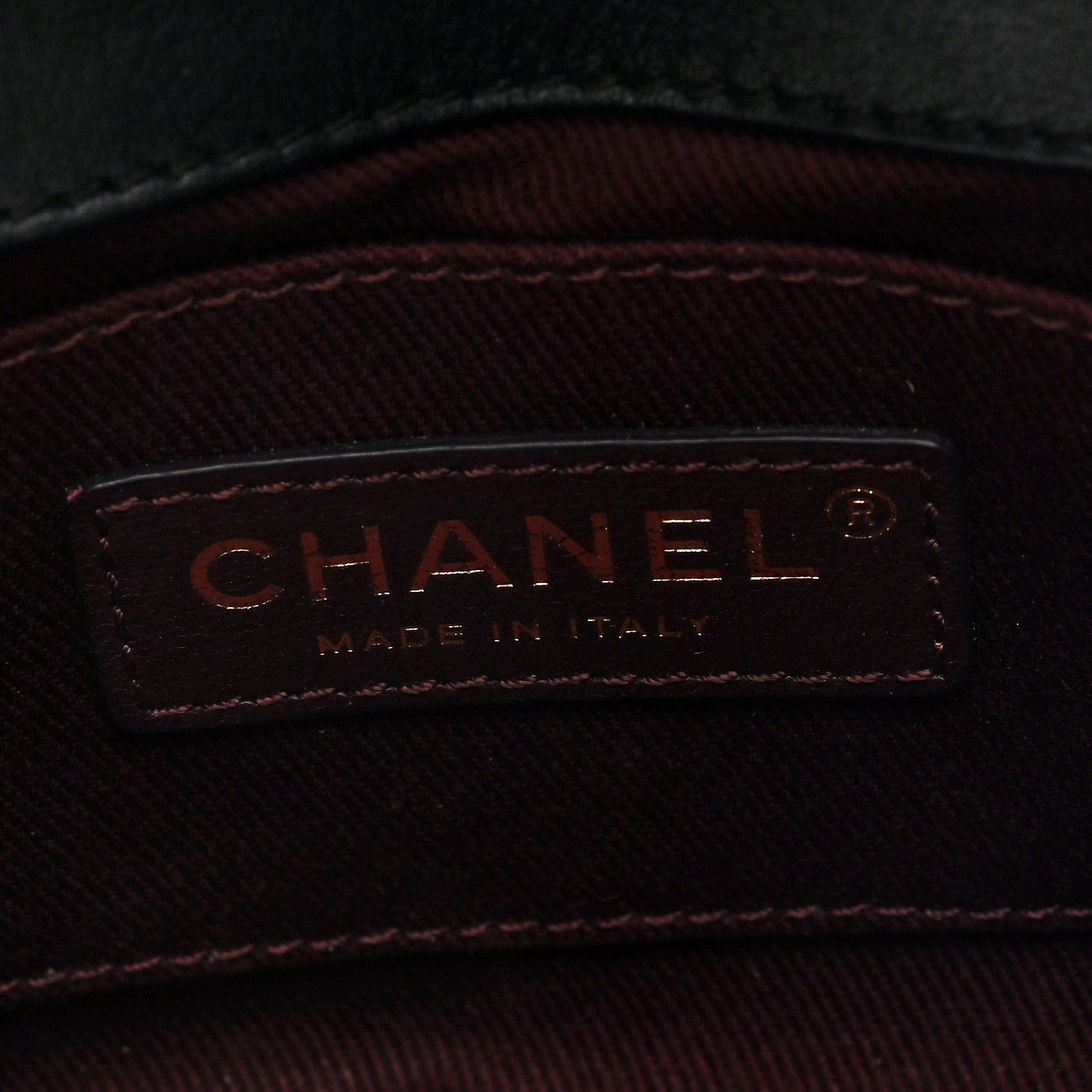 Chanel Calfskin Chevron Stitched Coco Waist Bag Black