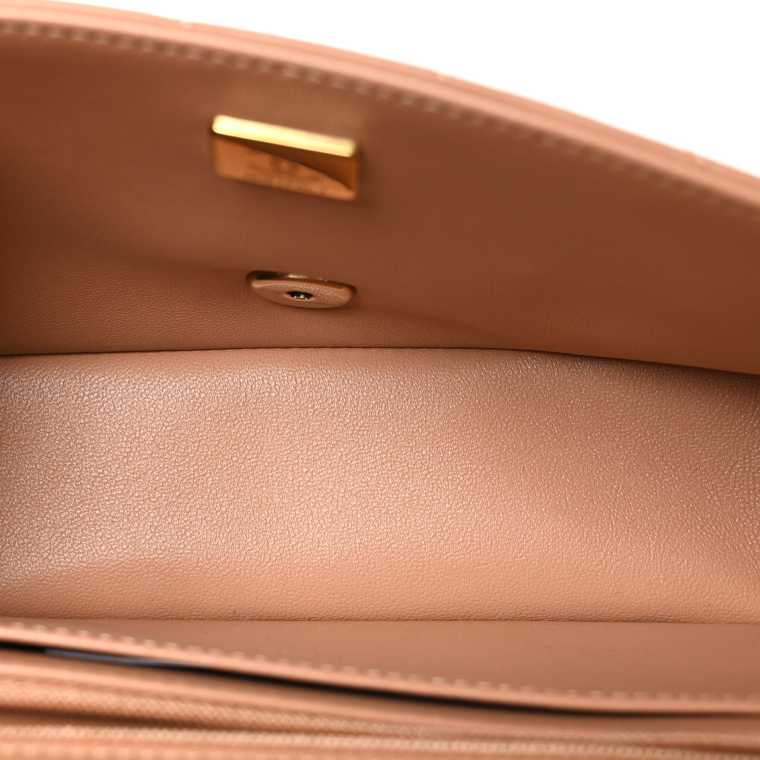 Chanel Lambskin Quilted Mini Rectangular Flap Brown