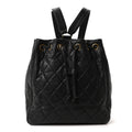 Chanel Caviar Quilted Drawstring Backpack Black