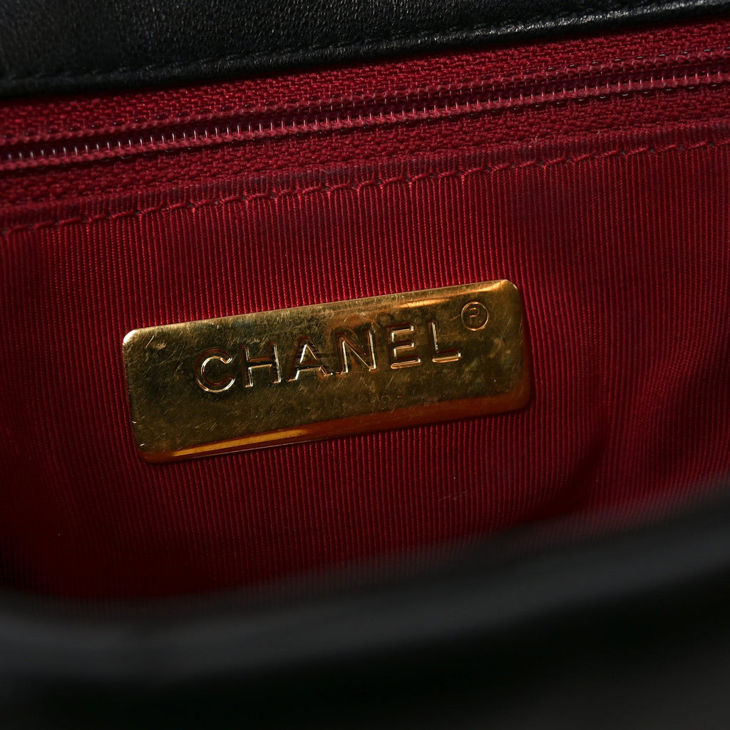 Chanel Lambskin Quilted Medium Chanel 19 Flap Black