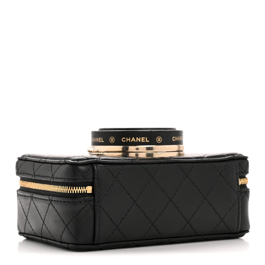 Chanel Lambskin Quilted Coco Click Bag Black