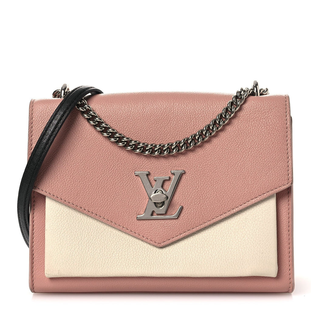 Louis Vuitton Soft Calfskin My Lockme Chain Bag BB Rose Boudoir Creme