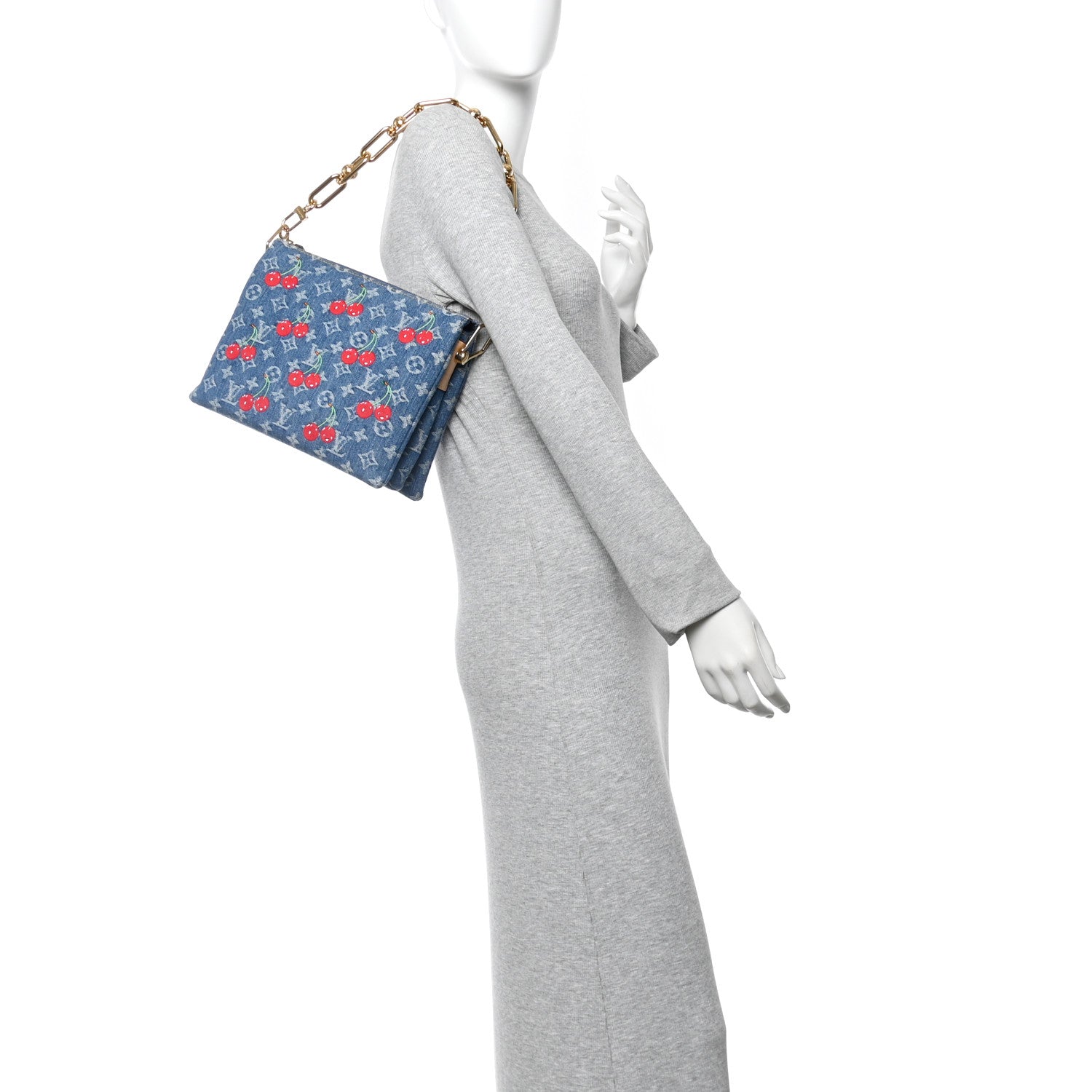 Louis Vuitton LV X TM Monogram Denim Cerises Coussin PM Blue