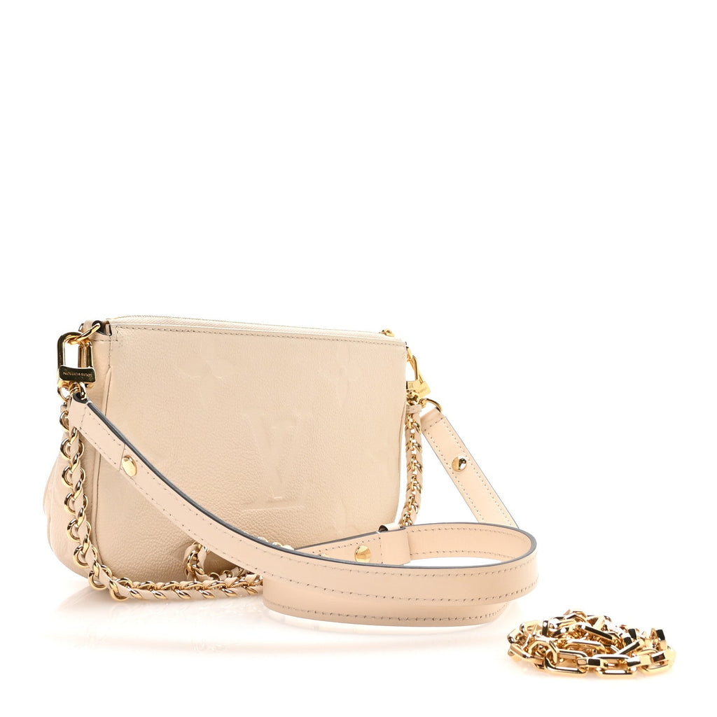 Louis Vuitton Empreinte Monogram Giant Multi Pochette Accessories Cream