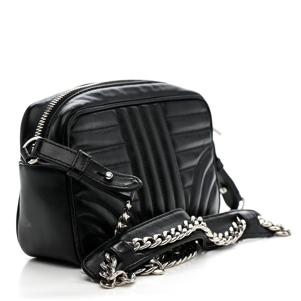 Prada Soft Calfskin Diagramme Camera Bag Black
