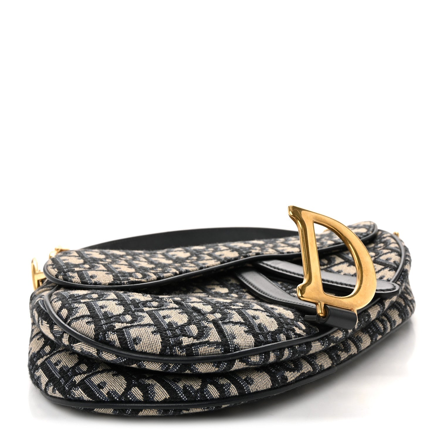 Christian Dior Oblique Saddle Bag Blue