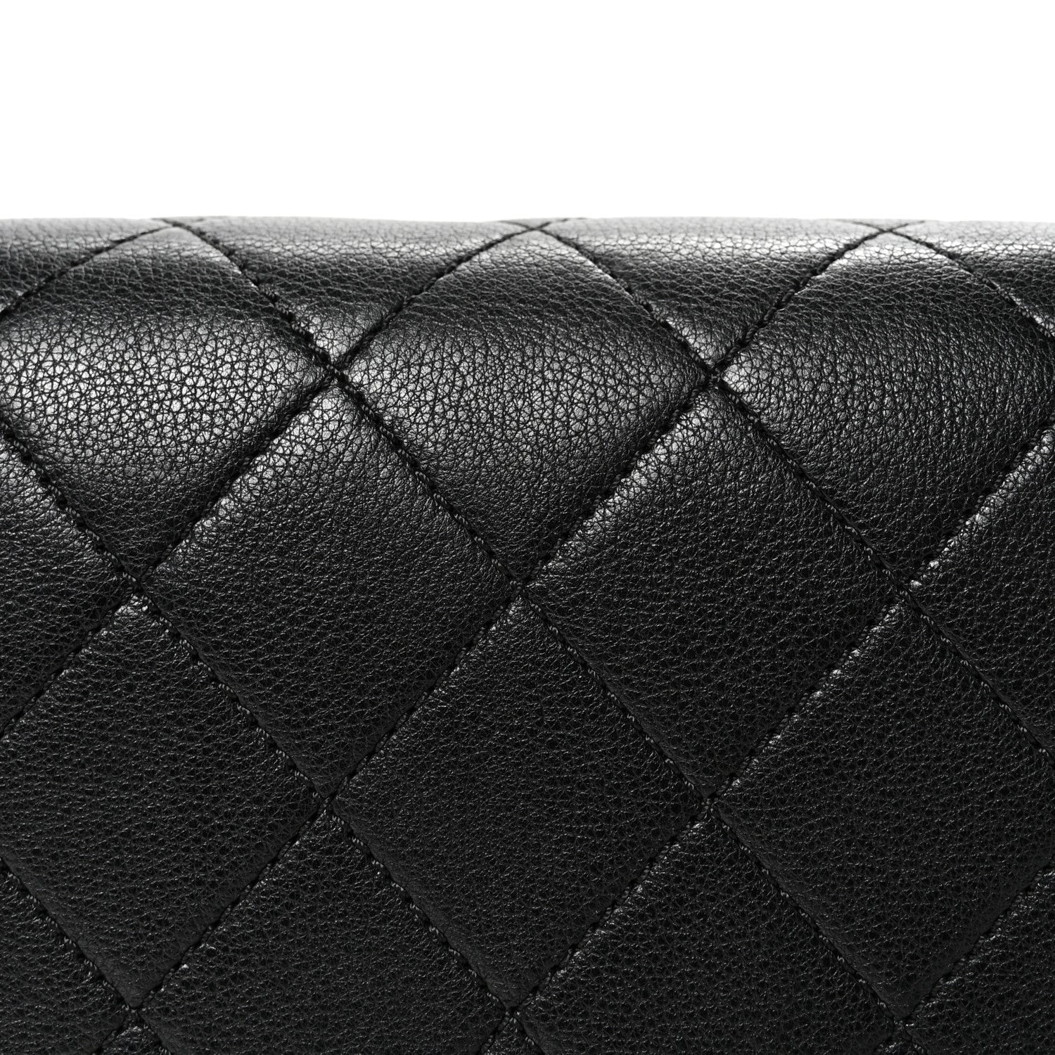 Chanel Grained Calfskin Quilted Large Label Click Flap Bag Black