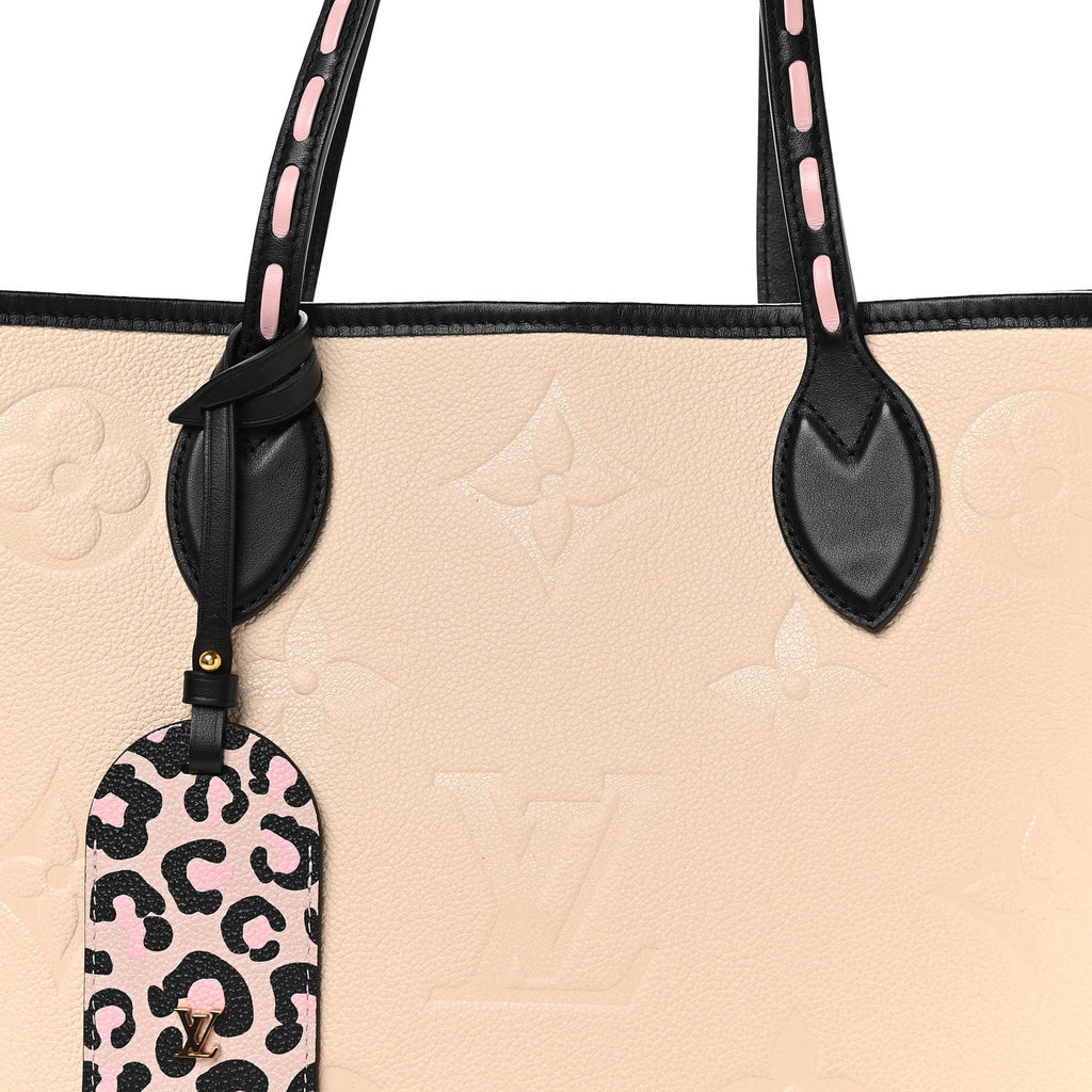Louis Vuitton Empreinte Monogram Giant Wild at Heart Neverfull MM Creme