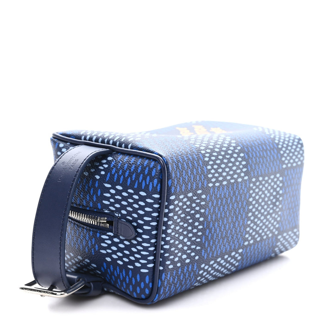 Louis Vuitton Damier Heritage Locker Dopp Kit Blue