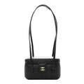 Chanel Shiny Caviar Preppy Coco Long Vanity With Strap Black