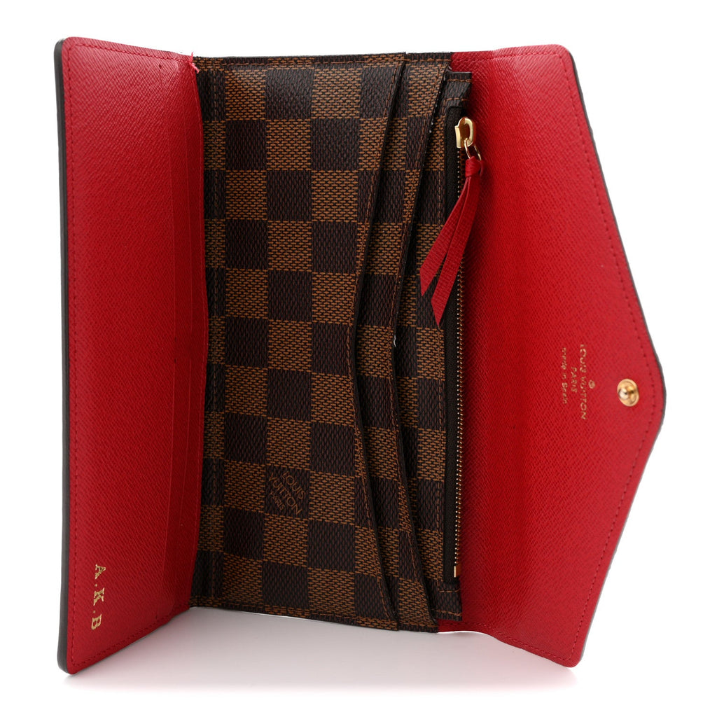Louis Vuitton Damier Ebene Josephine Wallet Red