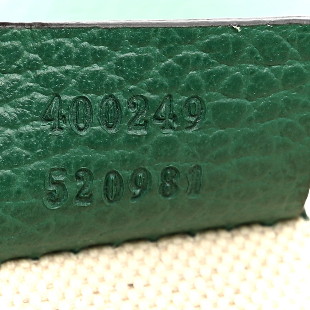 Gucci Dollar Calfskin Crystal Small Dionysus Shoulder Bag Emerald