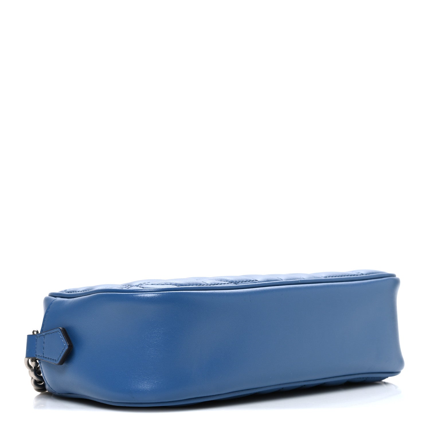 Gucci Calfskin Matelasse Aria Small GG Marmont Chain Shoulder Bag Clear Blue