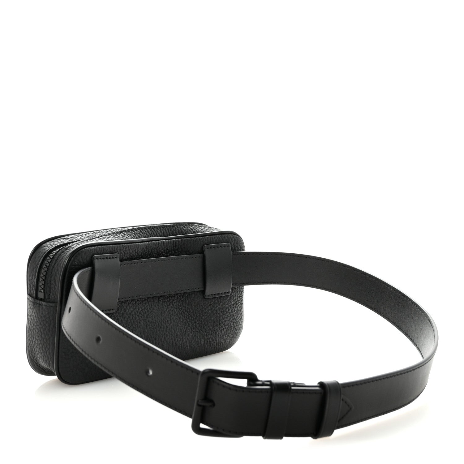 Louis Vuitton Taurillon Monogram Uniformes Solar Ray Soft Pochette Volga Belt Bag Black