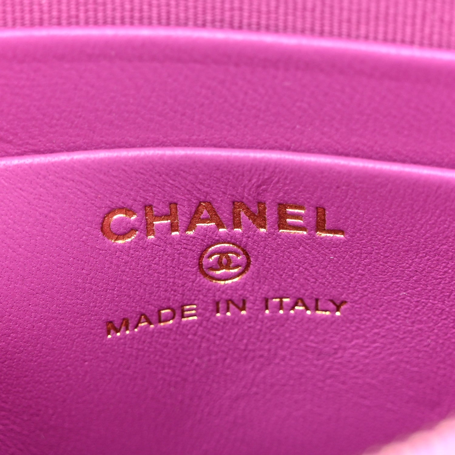 Chanel Tweed Quilted Mini Clutch With Chain Purple