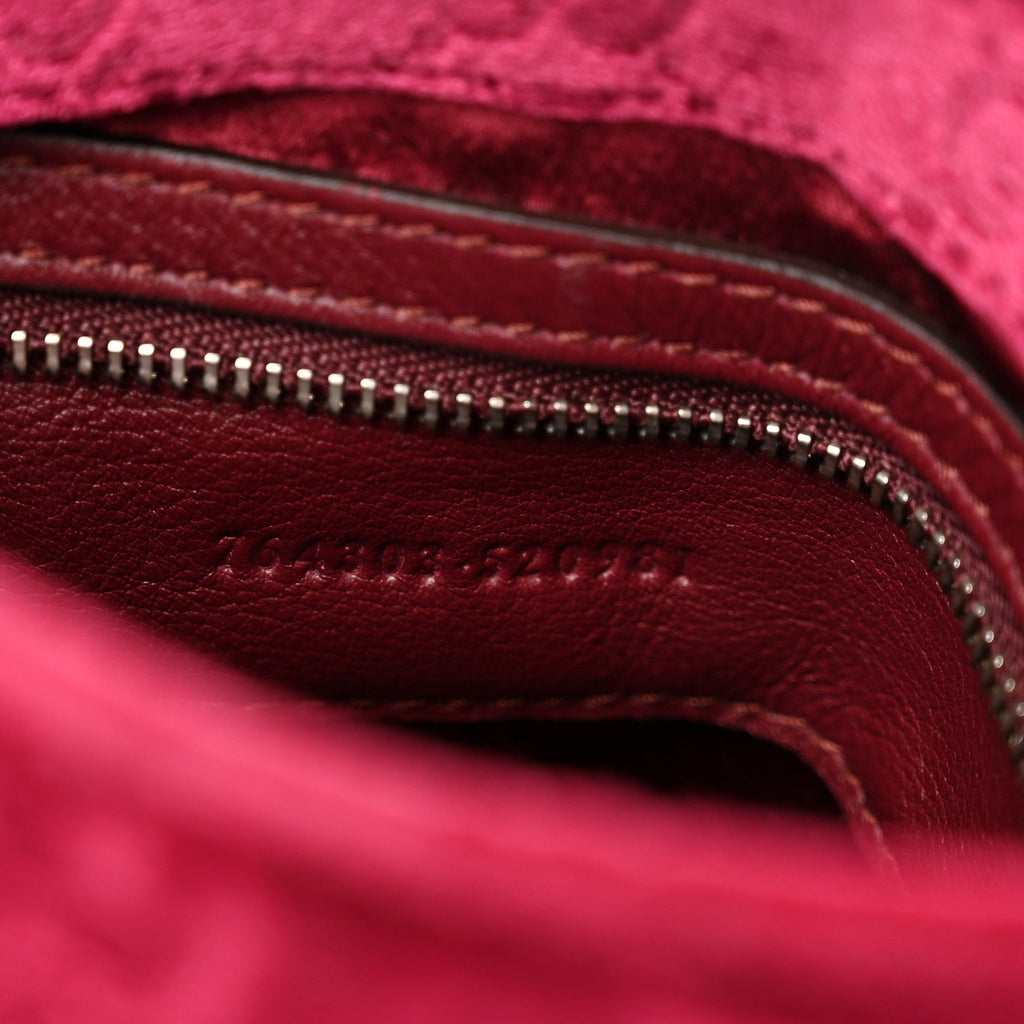 Gucci New Velvet Ashmir GG Monogram Small Jackie 1961 Hobo Red
