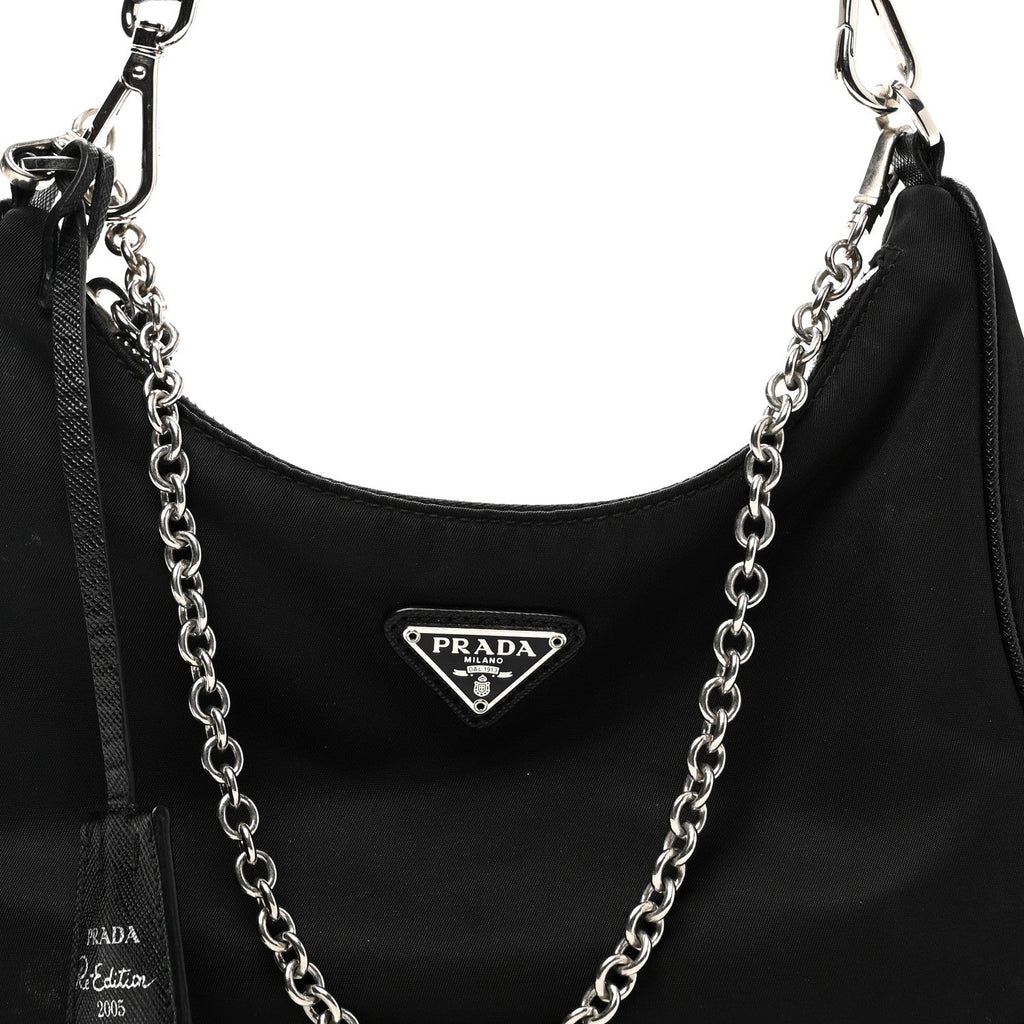 Prada Nylon Re-Edition 2005 Shoulder Bag Black