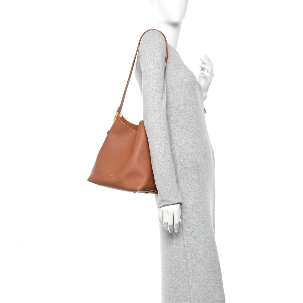 Louis Vuitton Grained Calfskin Low Key Hobo PM Cognac