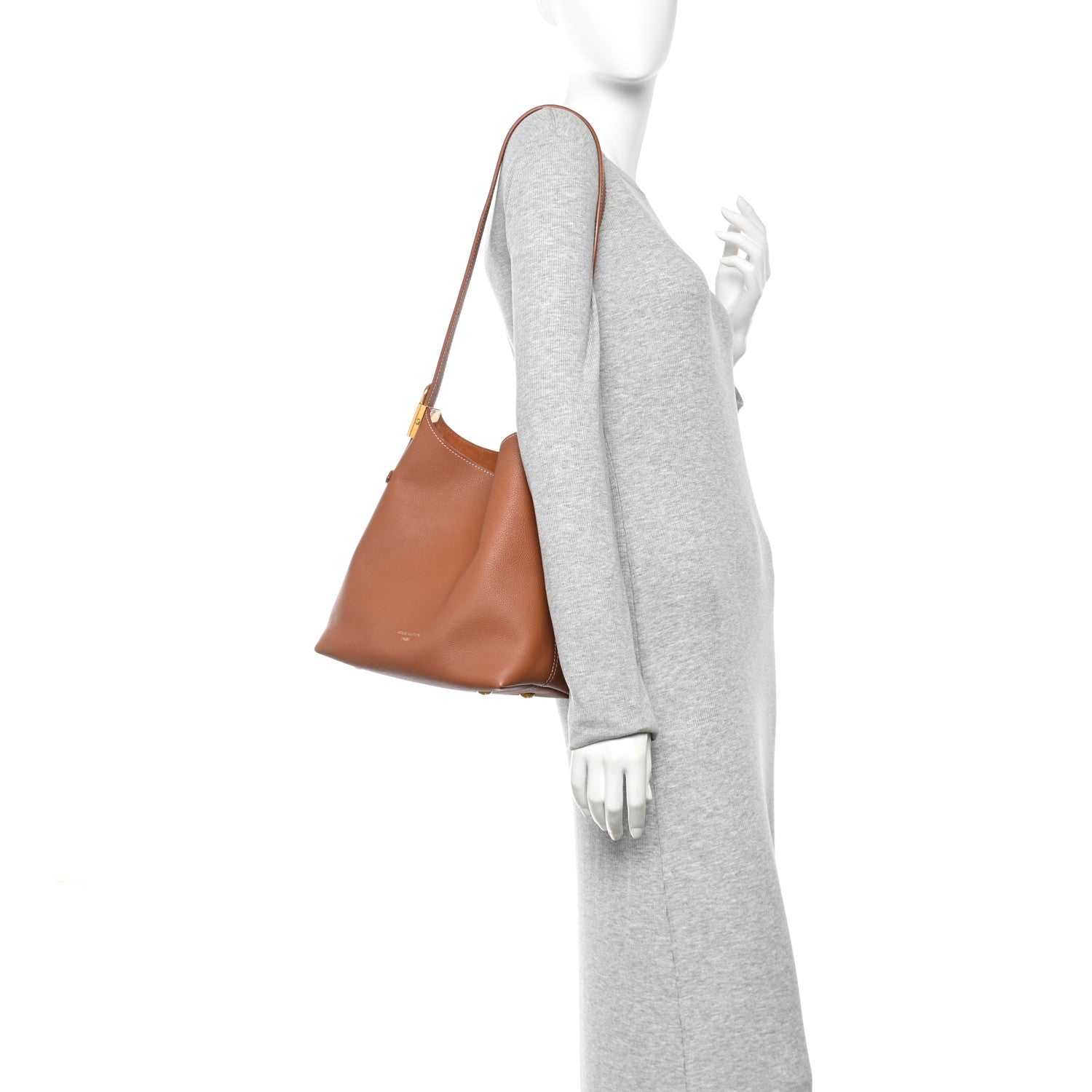Louis Vuitton Grained Calfskin Low Key Hobo PM Cognac