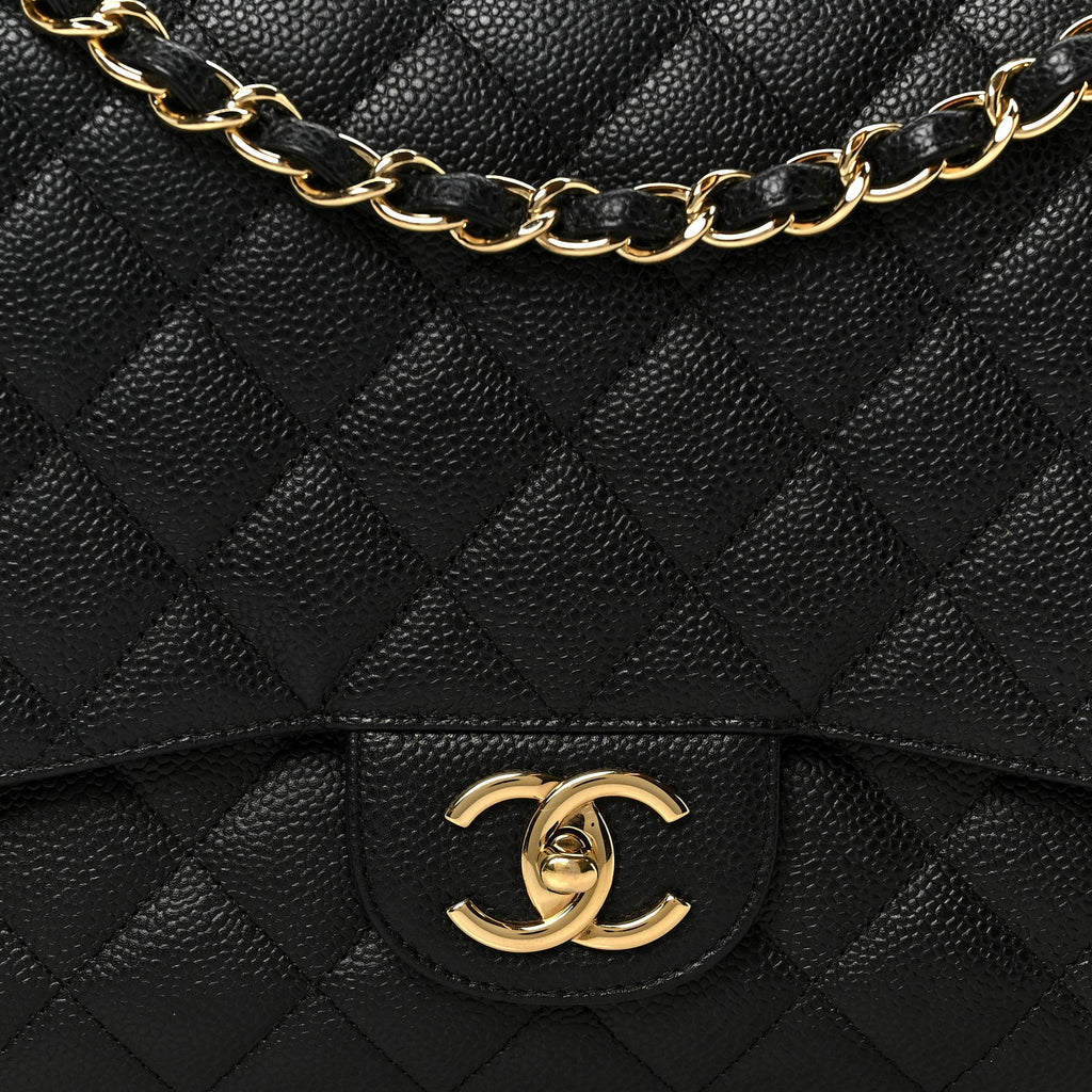 Chanel Caviar Quilted Maxi Double Flap Black