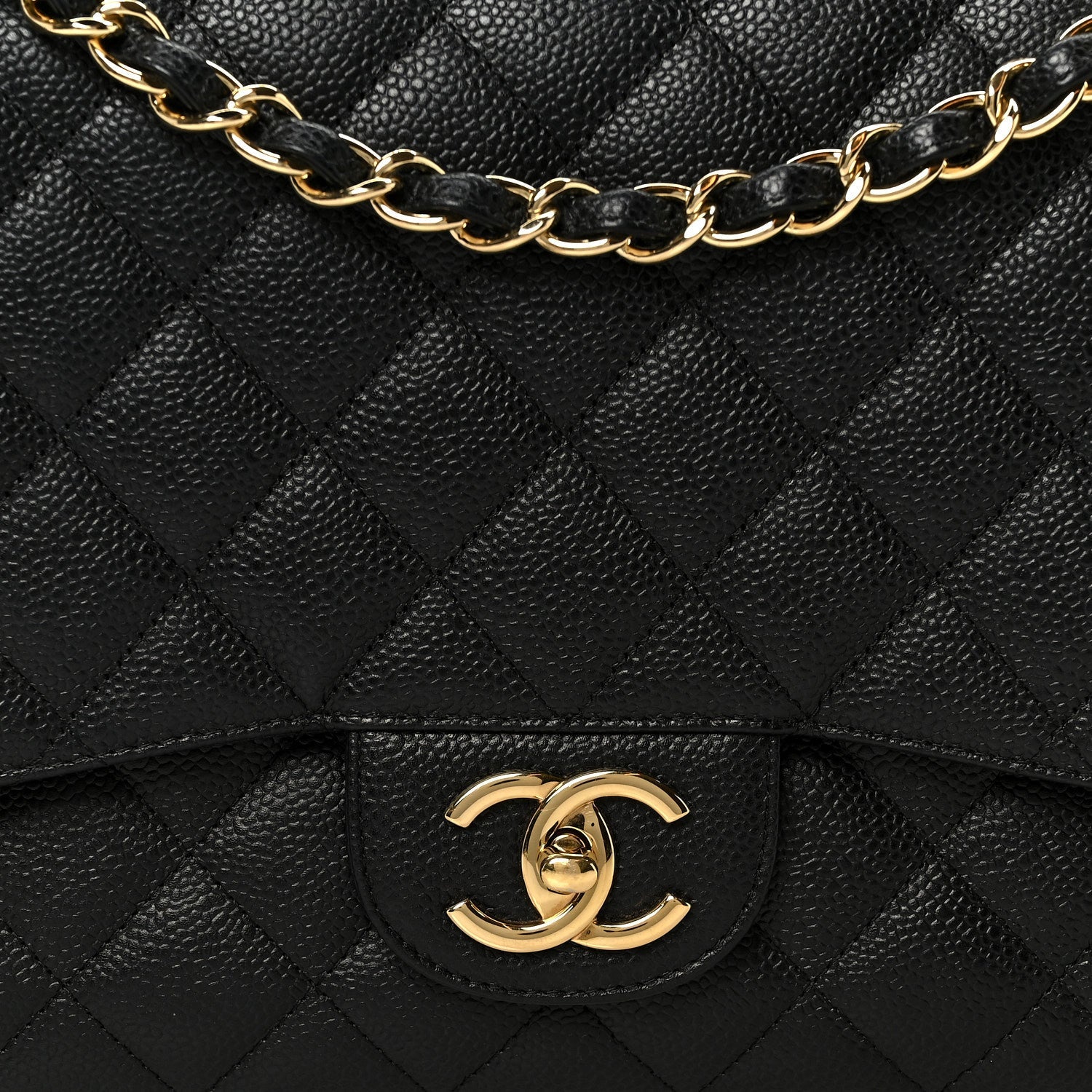 Chanel Caviar Quilted Maxi Double Flap Black