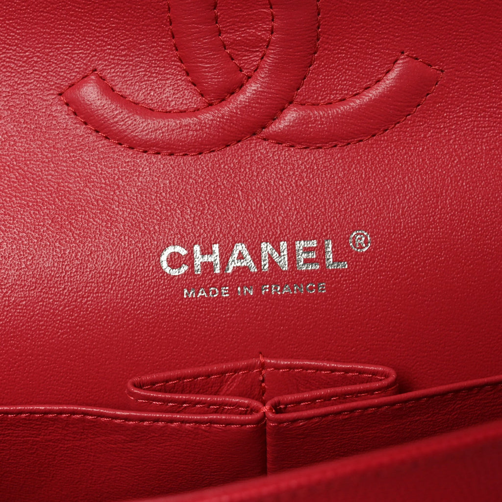 Chanel Caviar Quilted Medium Double Flap Dark Pink
