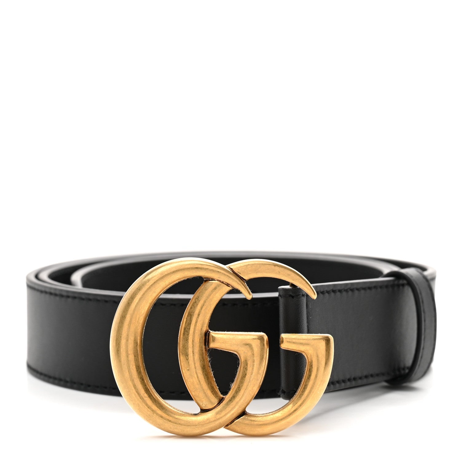 Gucci Calfskin Double G 30mm Belt 95 38 Black